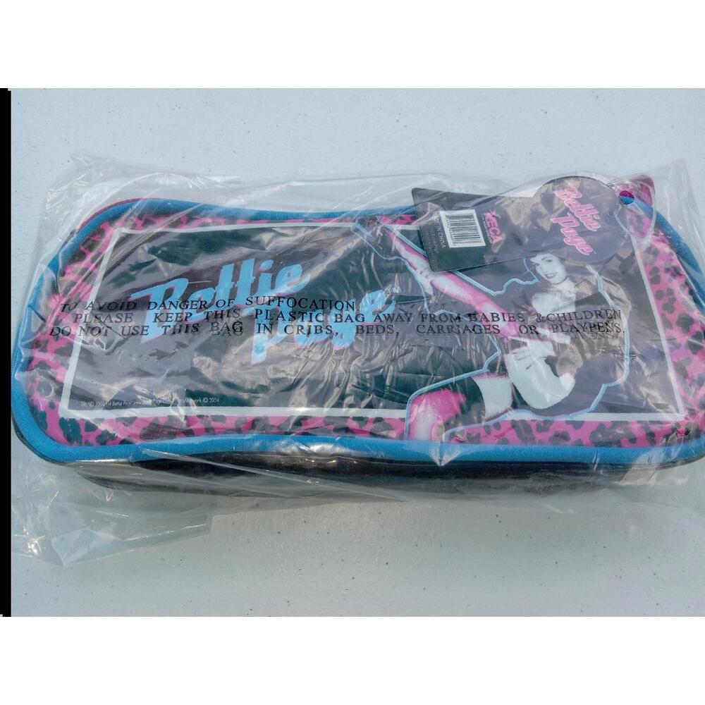 NECA Bettie Page Pin-up Cosmetic Make Up Bag Purse Wallet Handbag&Strap Trl7#17
